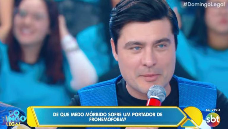 Guilherme Leicam em participação no Domingo Legal