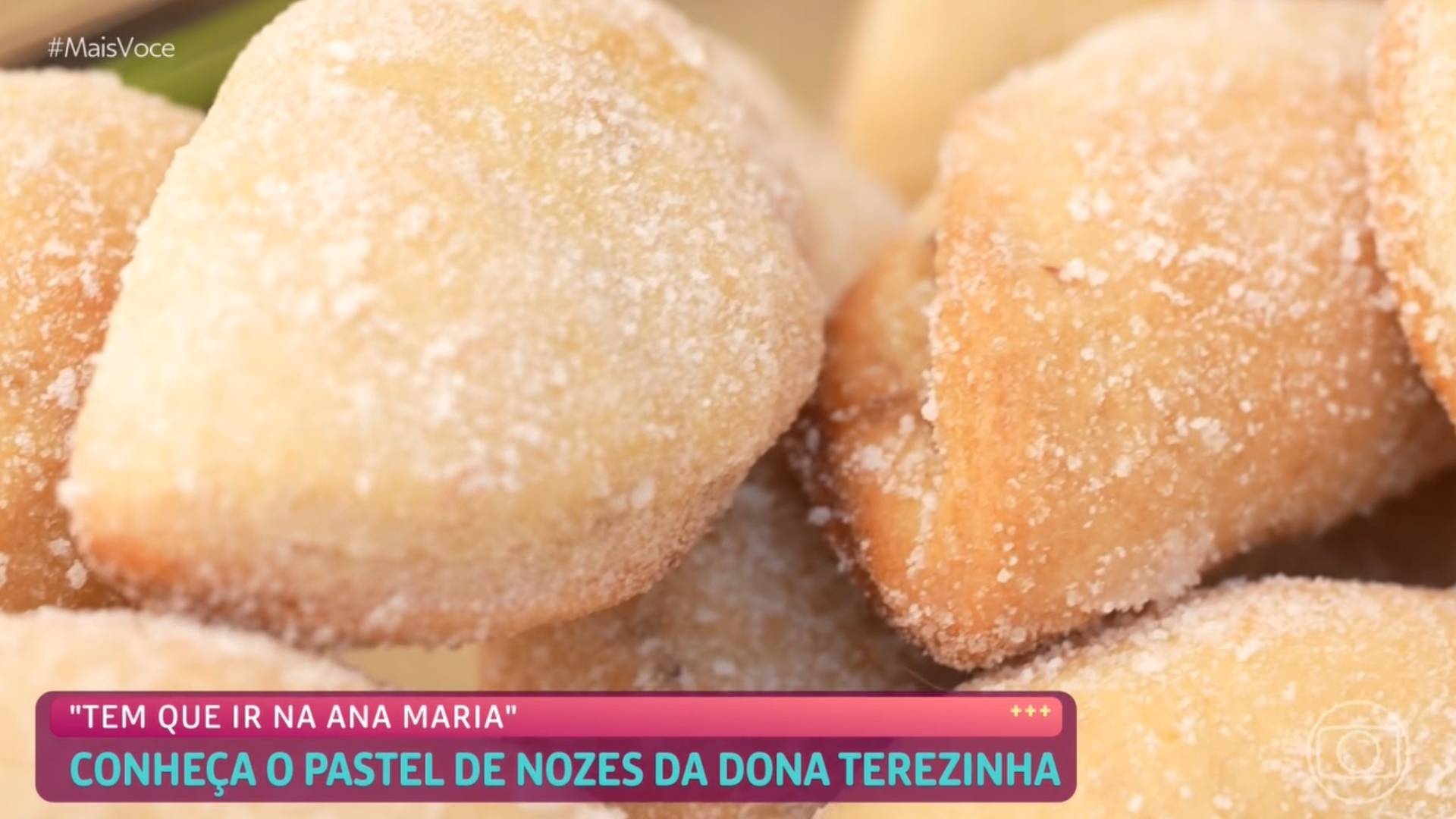 Pastel de nozes no Mais Você