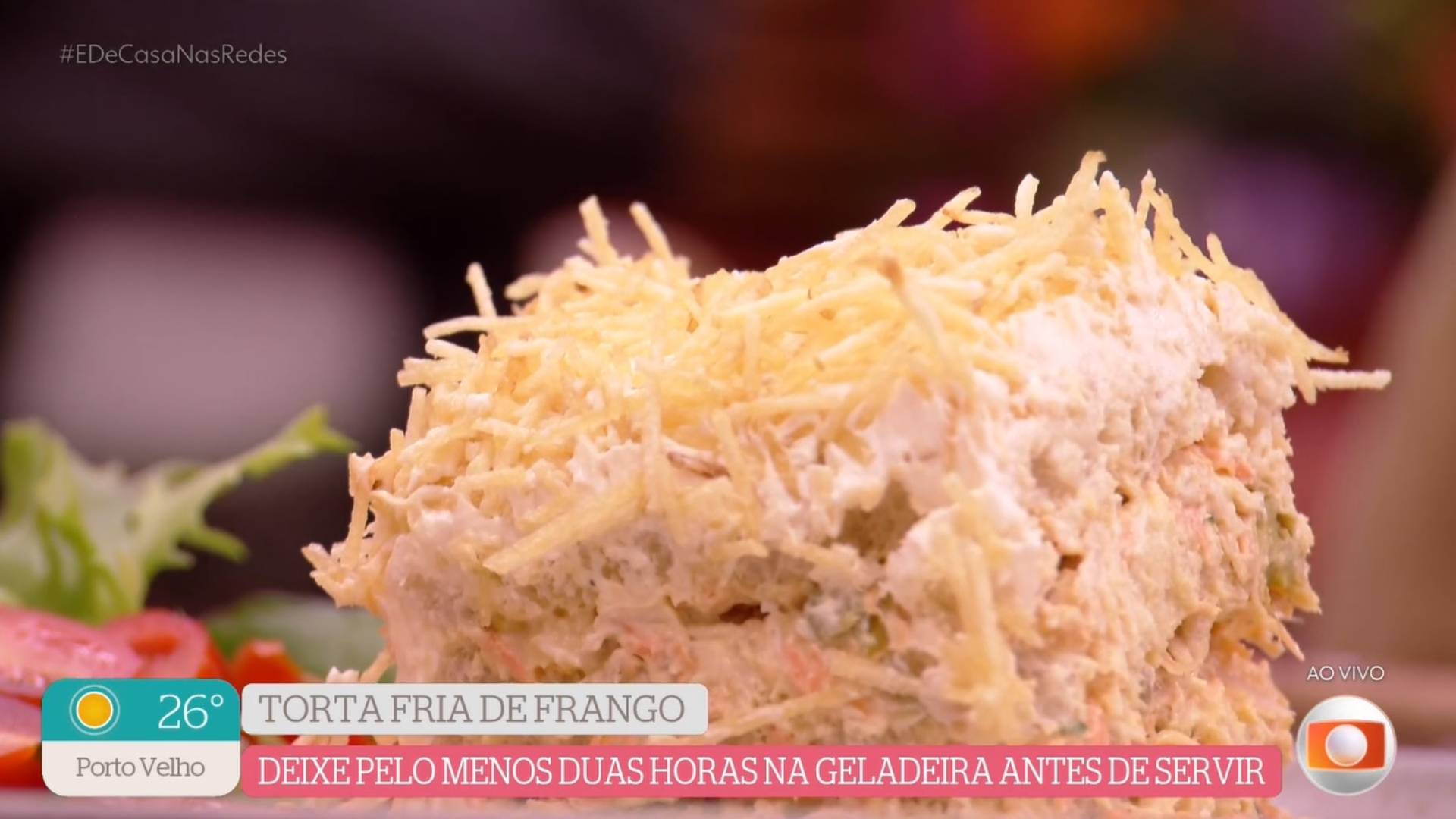 Torta fria de frango da Talitha Morete no É de Casa