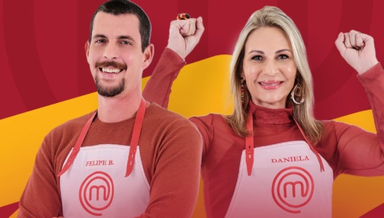 Felipe B. e Daniela na final do MasterChef Brasil 2025