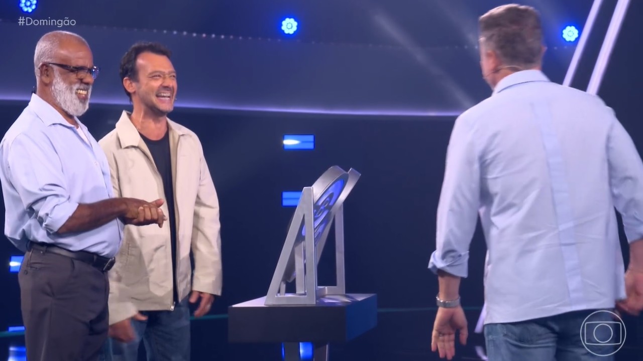 Osvaldo e Thiago no The Wall do Domingão com Huck