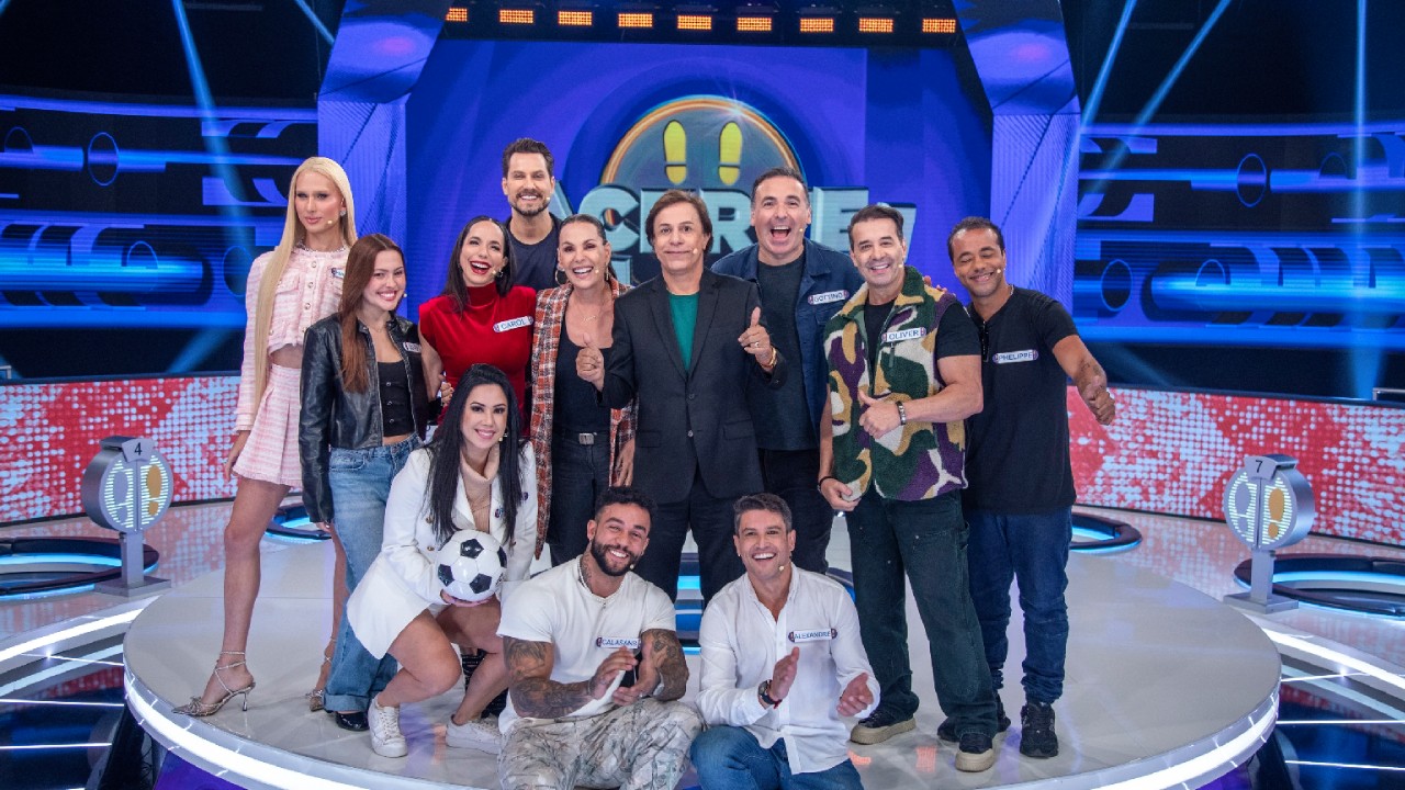 Carolina Ferraz e Reinaldo Gottino no Acerte ou Caia!