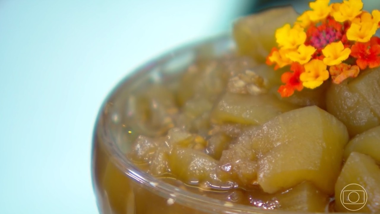 Receita de Doce de Berinjela em calda no Mais Você