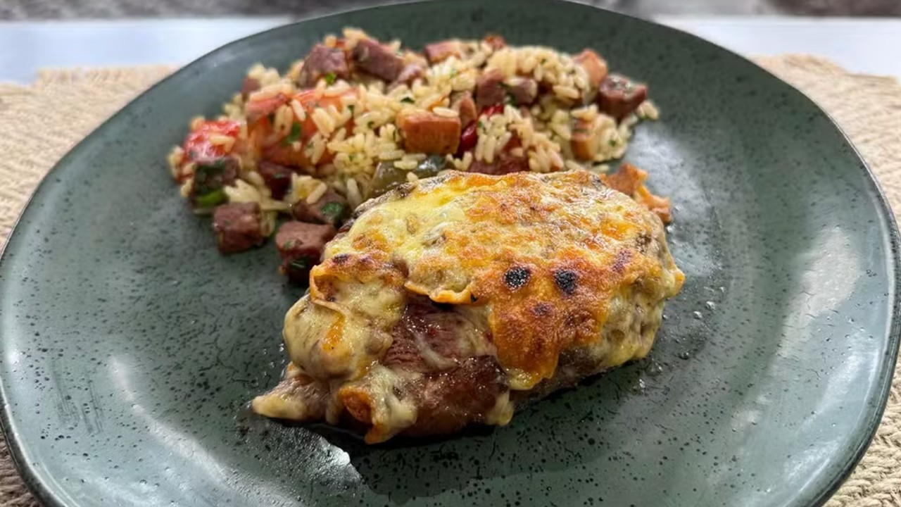 Picanha com queijo e alho do Thiago Oliveira