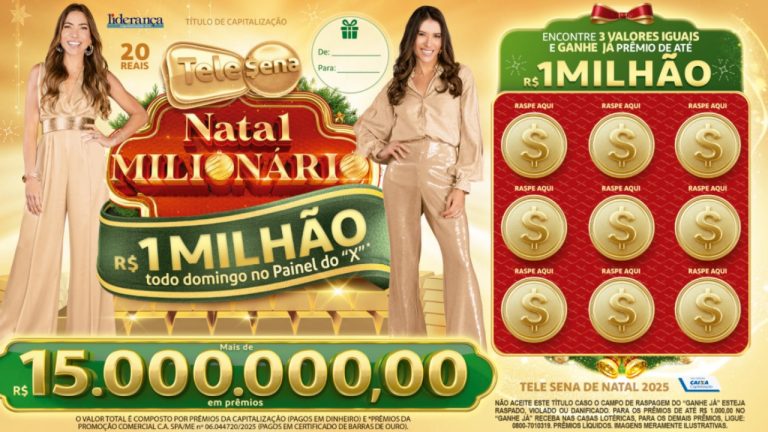 Sexto e último sorteio da Tele Sena de Natal, 04/01/2026: Confira o resultado