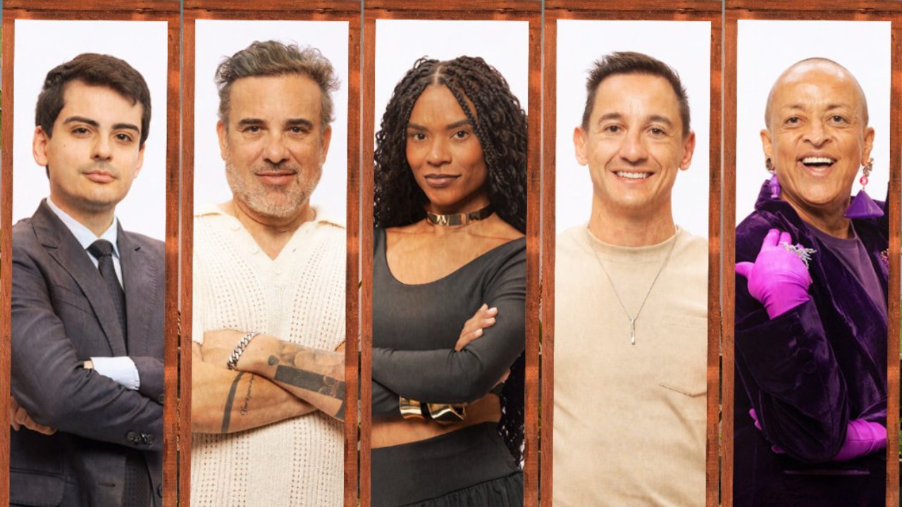 Dudu Camargo, Fabiano Moraes, Kathy Maravilha, Luiz Mesquita e Walério Araújo na Roça Especial de A Fazenda 17