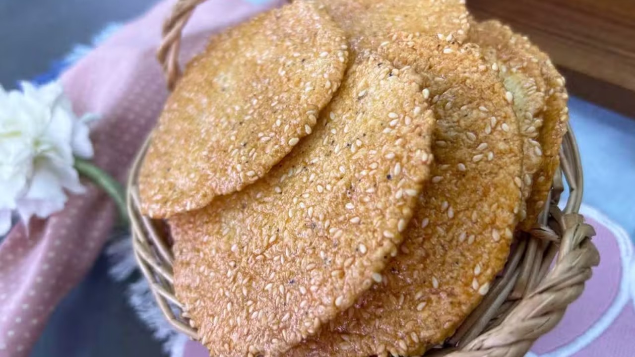 Biscoito de gergelim e parmesão da Ana Maria Braga