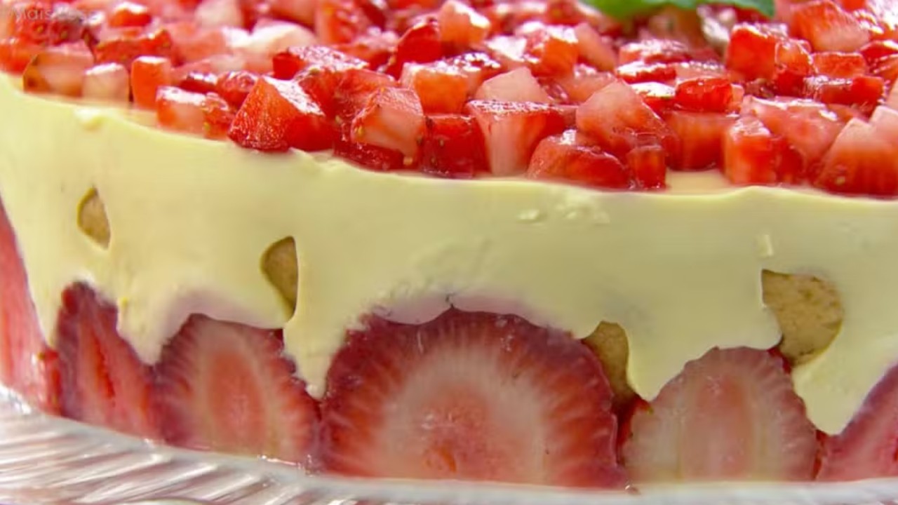 Torta de biscoito champanhe da Ana Maria Braga