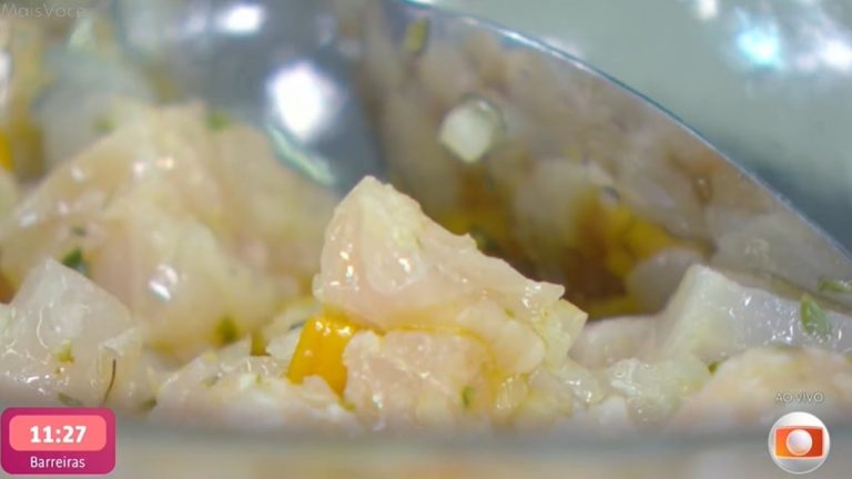 Receita de Ceviche de caju do Jimmy Ogro com Ana Maria Braga no Mais Você, 07/01/2026
