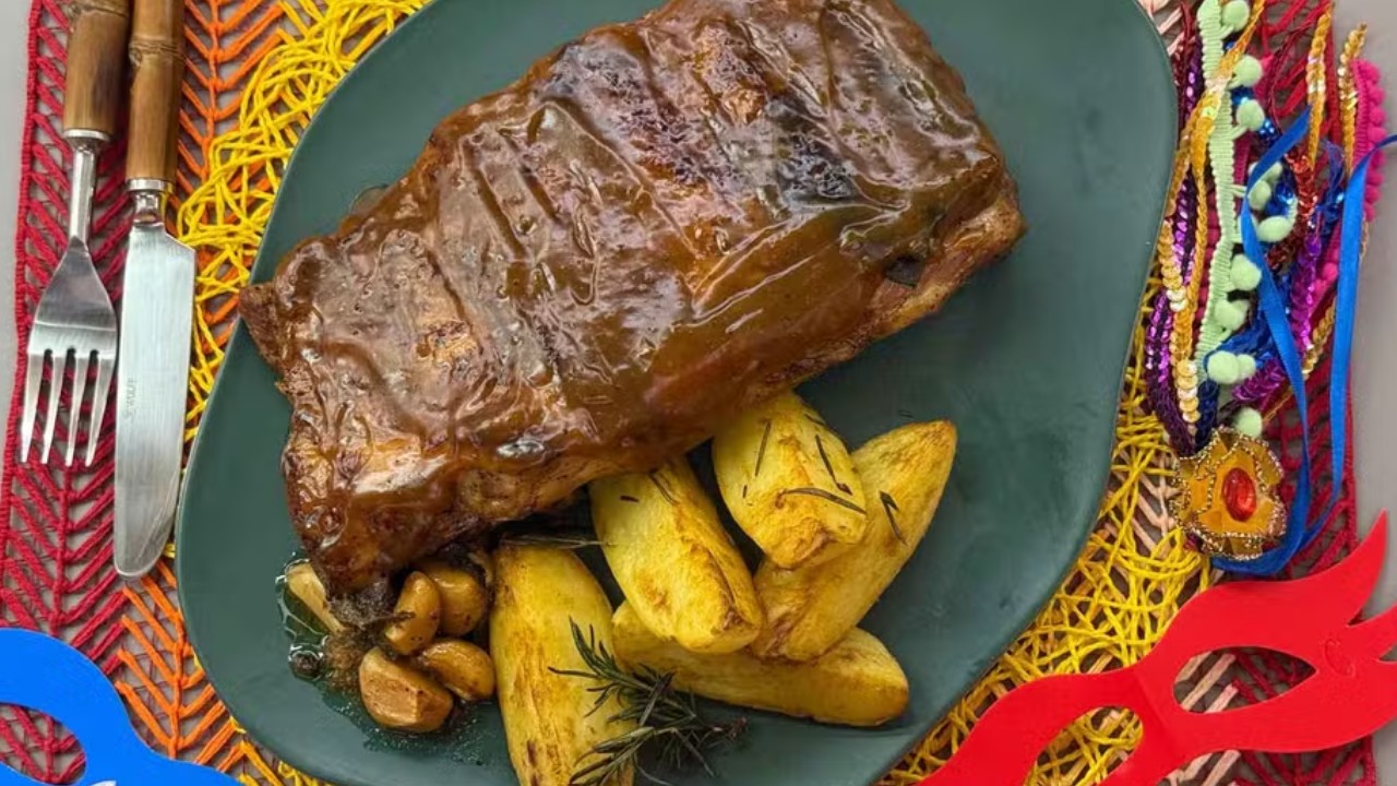 Costelinha de porco com molho de laranja da Talitha Morete