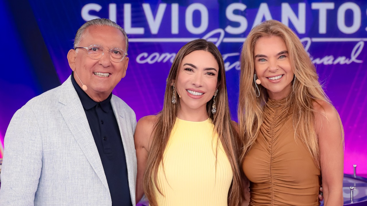 Galvão Bueno e esposa no Jogo das 3 Pistas