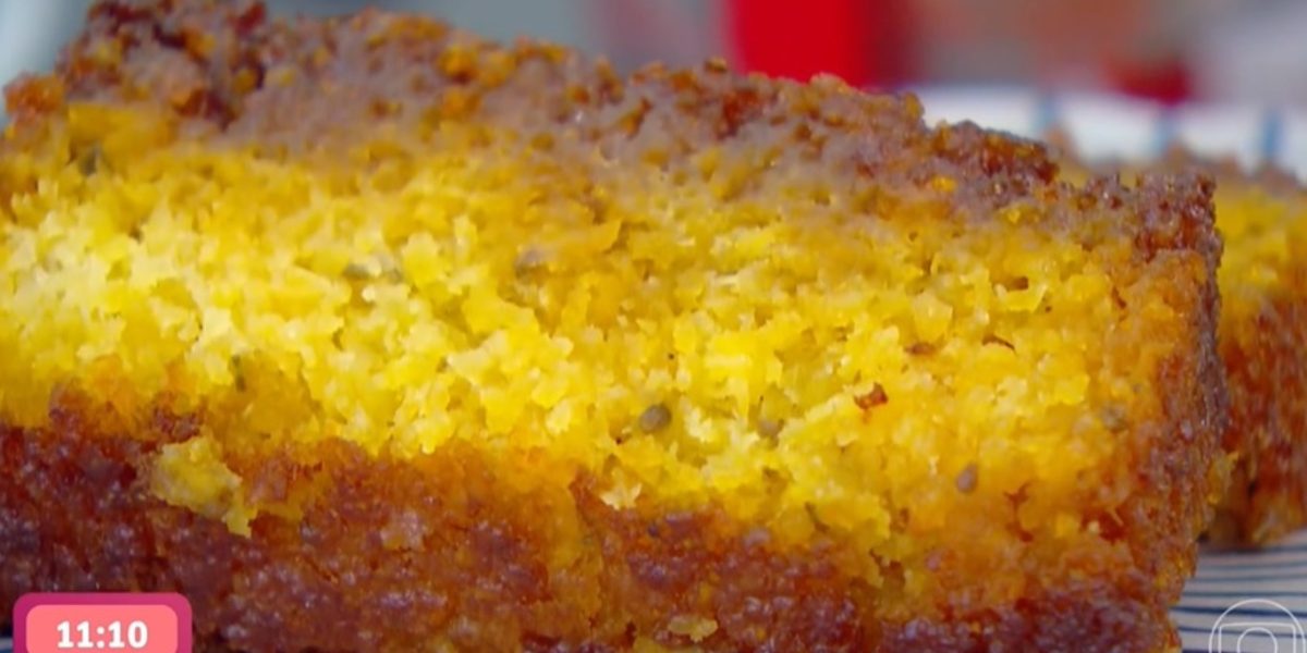 Bolo de mandioca caramelado da Ana Maria Braga