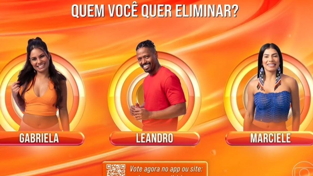 Gabriela, Leandro e Marciele no Paredão do BBB 26