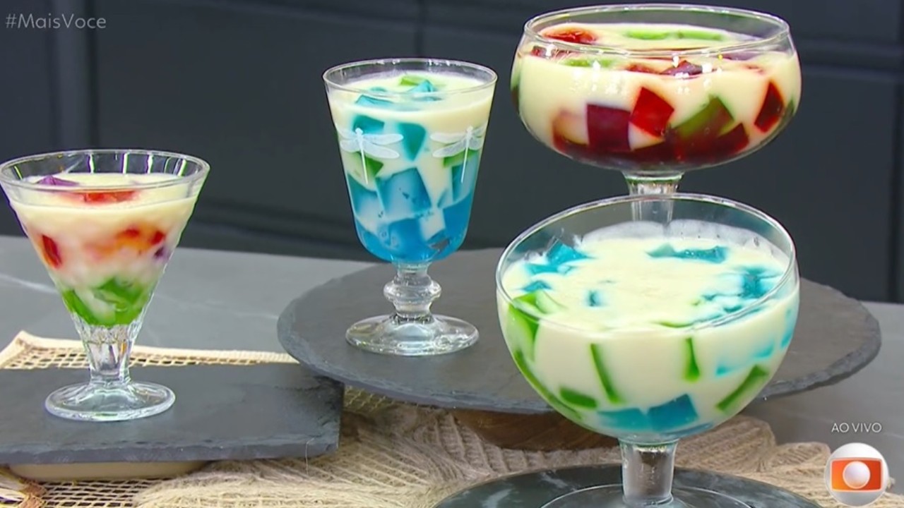 Receita de Gelatina colorida da Ana Maria Braga