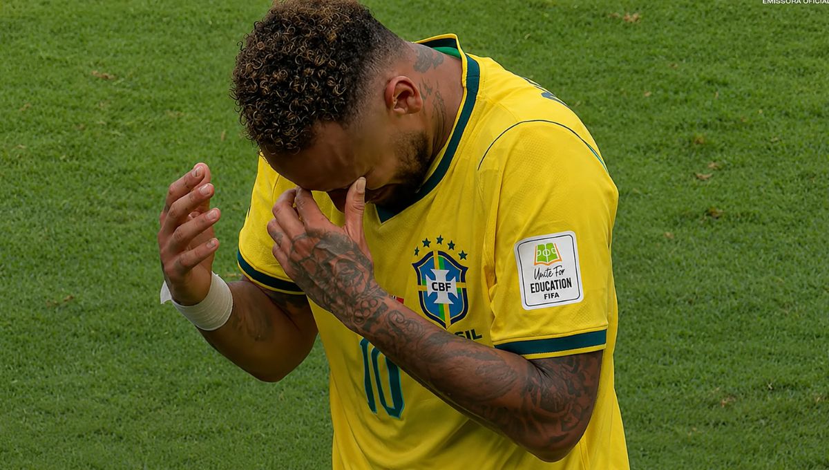 Neymar chora em eliminação do Brasil